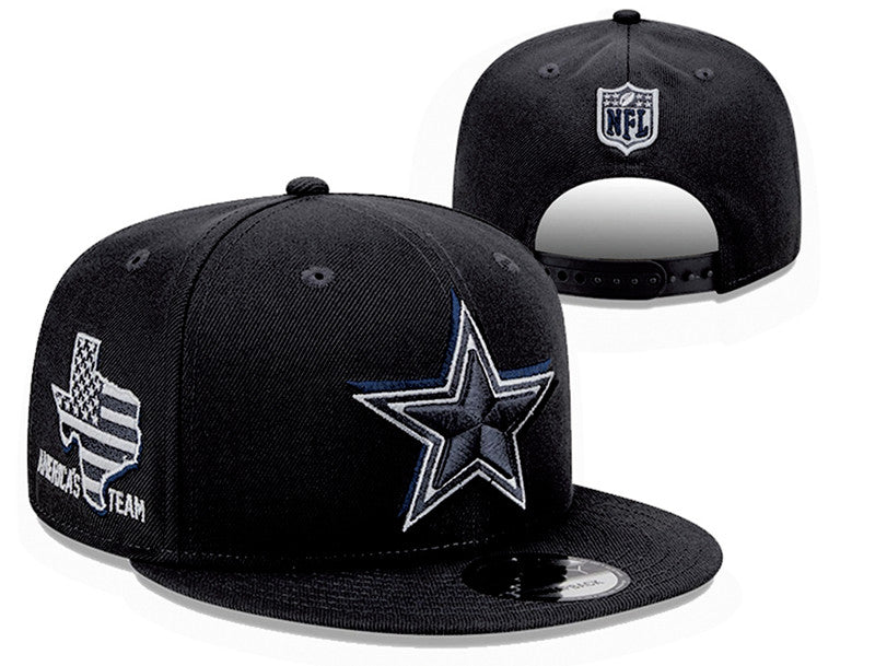 Gorra negra tipo snapback de los Cowboys